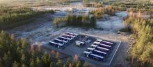 Neoen's Yllikkälä battery warehouse in Lappeenranta photographed from the air.